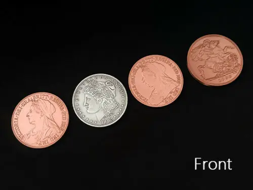 Набор монет Sun and Moon от Оливера Волшебная монета иллюзорные трюки карты монеты появляющийся/исчезающий станок "Магия" реквизит трюк