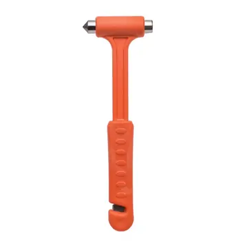 

Car Supplies Long Handle Safety Hammer Solid Life-saving Hammer Two In One With Cutting Rope Knife Emergency Kit Accessories