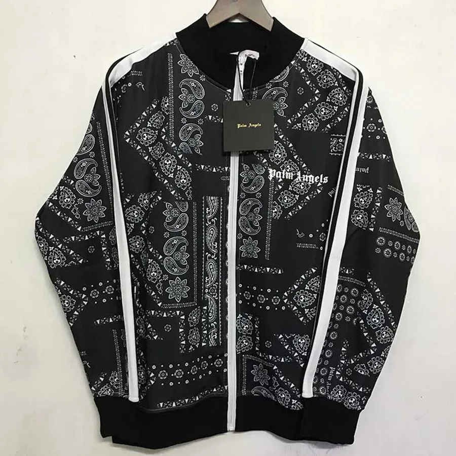 

Palm Angels Jackets Men Women 1:1 Streetwear Spring Autumn Fashion Zipper Stripe High Quality Palm Angels Jackets Coats