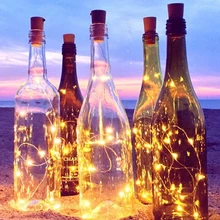 Light-Bar Wine-Bottle-Light Led-String Battery-Powered Cork Birthday-Party DIY 1m/2m