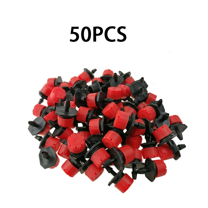 50PCS 30 шт. Djustable Садоводство орошение запотевание капельный спринклер головка микро поток капельная головка садовый инструмент для полива цветок бонсай газон - Цвет: 50PCS