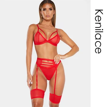 

Sexy Lingerie Women's Underwear Set See Through Bra And Panty Set Female 3 Piece Set Lingerie Transparent Bra Party Set