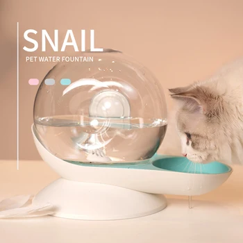 

2.8L Bubble Pet Waterer Feeder Snail Shaped Automatic Water Drinking Dispenser Large Capacity Water Bowl Fountain For Dog Cat