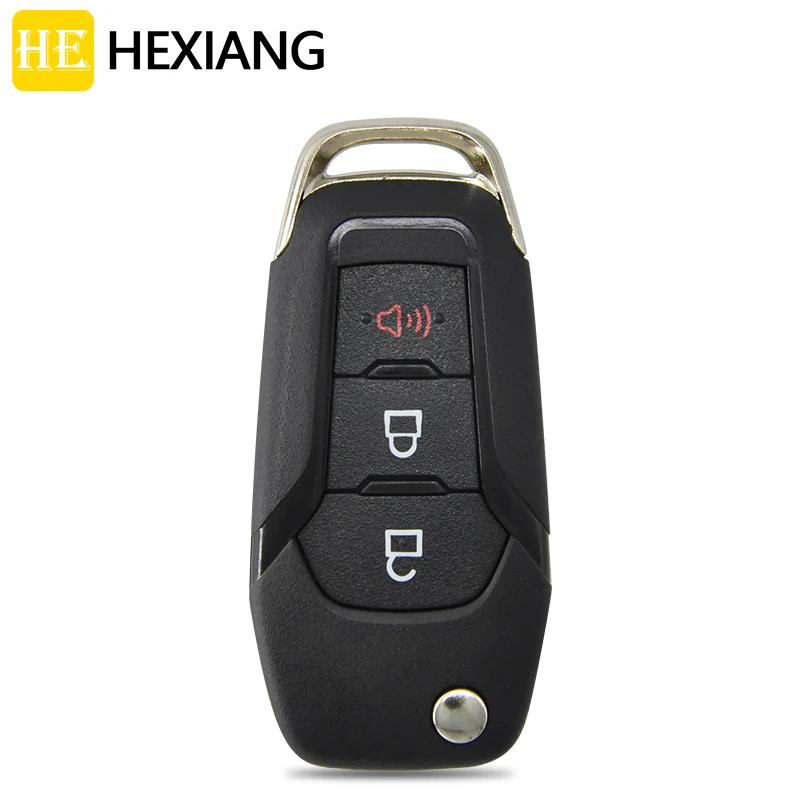 HEXIANG Foding lCar Remote Key Shell Case For Ford Fusion Edge Explorer 2013 2014 2015 Folding With HU101 Blade cn018109 f5 ford edge explorer expedition fusion mondeo replacement smart remote car key control with 902 mhz 49 chip 5 button