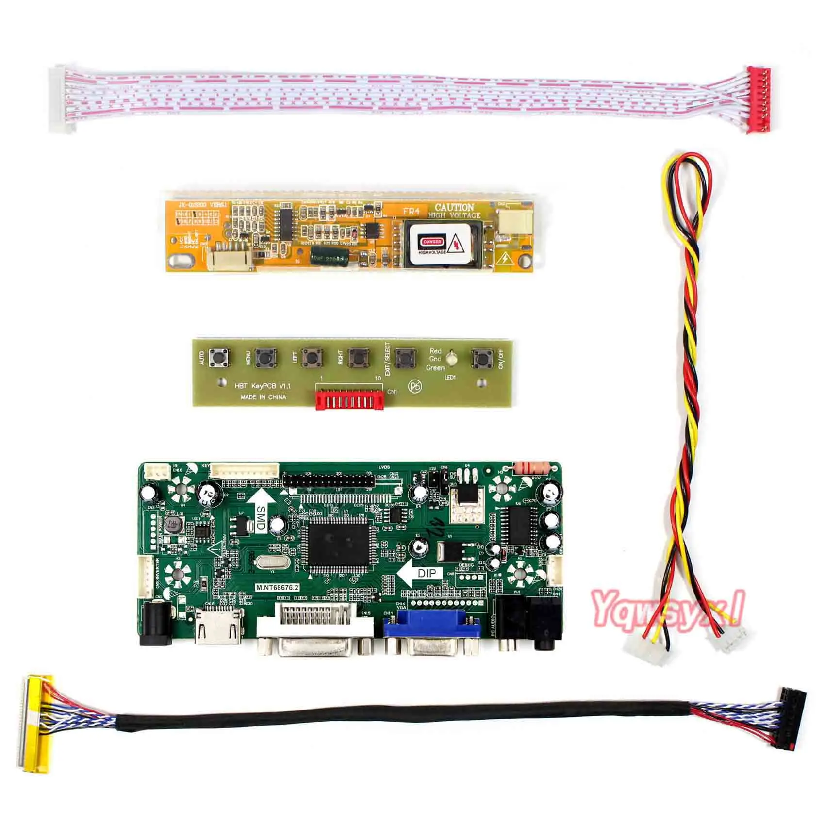 Плата управления Yqwsyxl комплект мониторов для M156NWR1 R0 HDMI + DVI VGA ЖК-дисплей