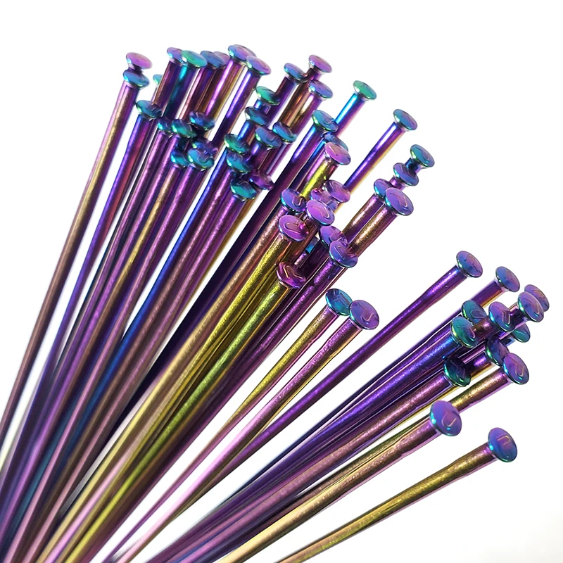Pillar PSR14 Original Rainbow Bike Spoke Stainless Steel Road MTB Straight Pull round Radios Colorful Bicycle Spokes