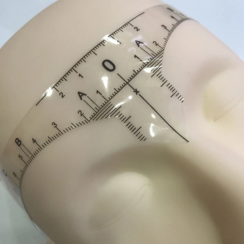 50 шт одноразовые для бровей Измерьте Линейка Microblading брови татуировки измерения Марк правитель Перманентный макияж бровей программное