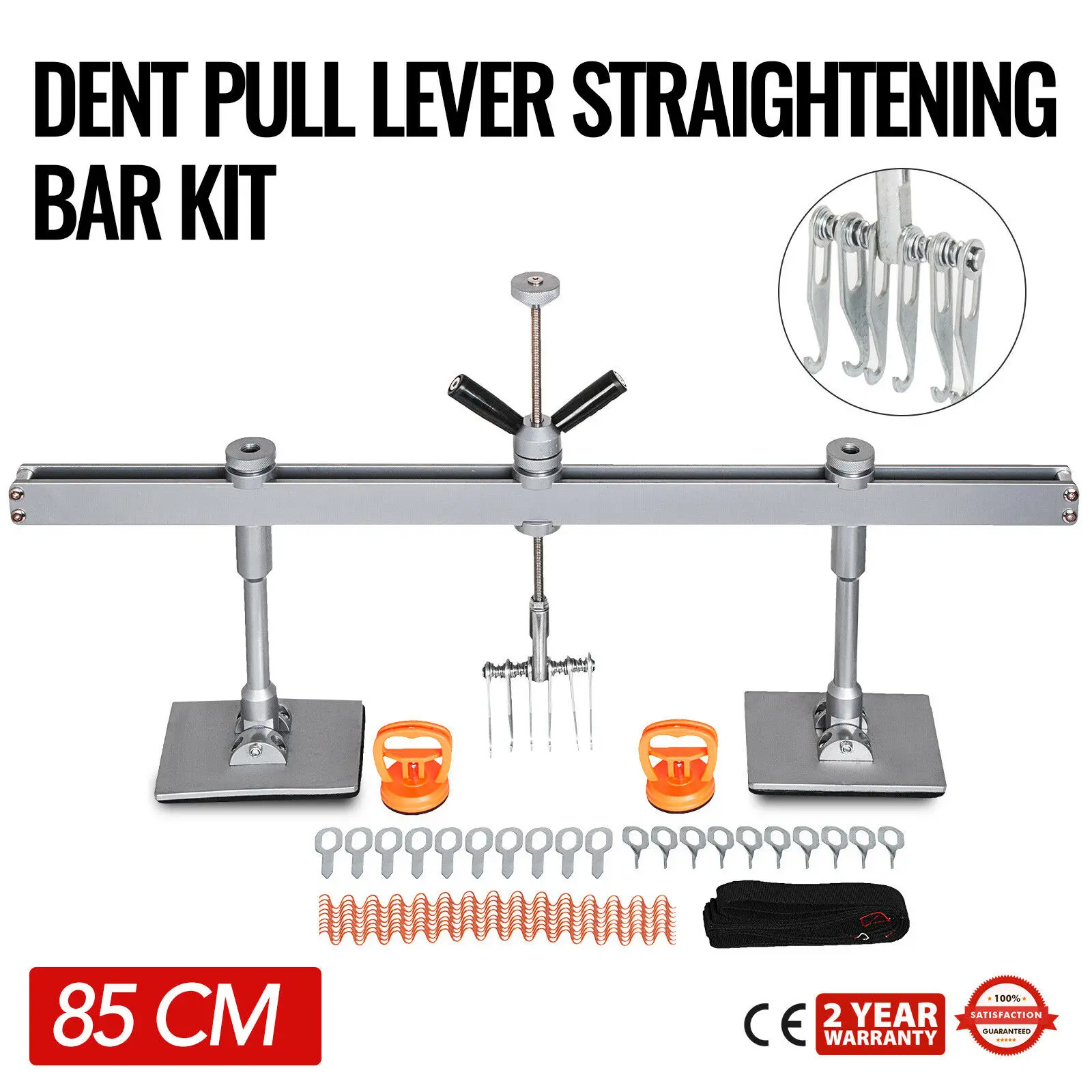 85CM Dent Pull Lever Straightening Bar Kit US Spot Puller Tool Puller Rings 