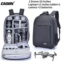CADeN – sac à dos antichoc pour appareil photo, grande capacité, pour Drone DJI DSLR Canon Nikon Sony Len trépied, sac de voyage en plein air