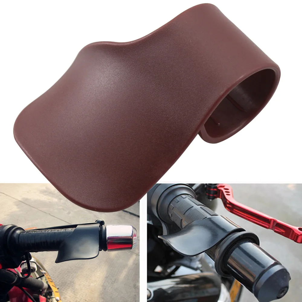 

Motorcycle Dark Brown Throttle Assist Wrist Rest Cruise Control Grips Universal For Indian Chief Classic Yamaha Road Star V-Star