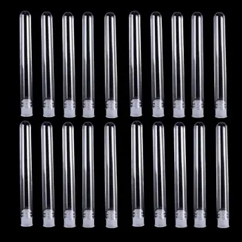 

50 Pieces Clear Plastic Test Tubes 12 by 100 mm with Push