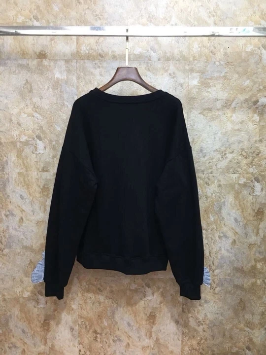 autumn Early new women's round collar, irregular stripes, pleats, stitching and decorating long-sleeved 100-jacket 1006
