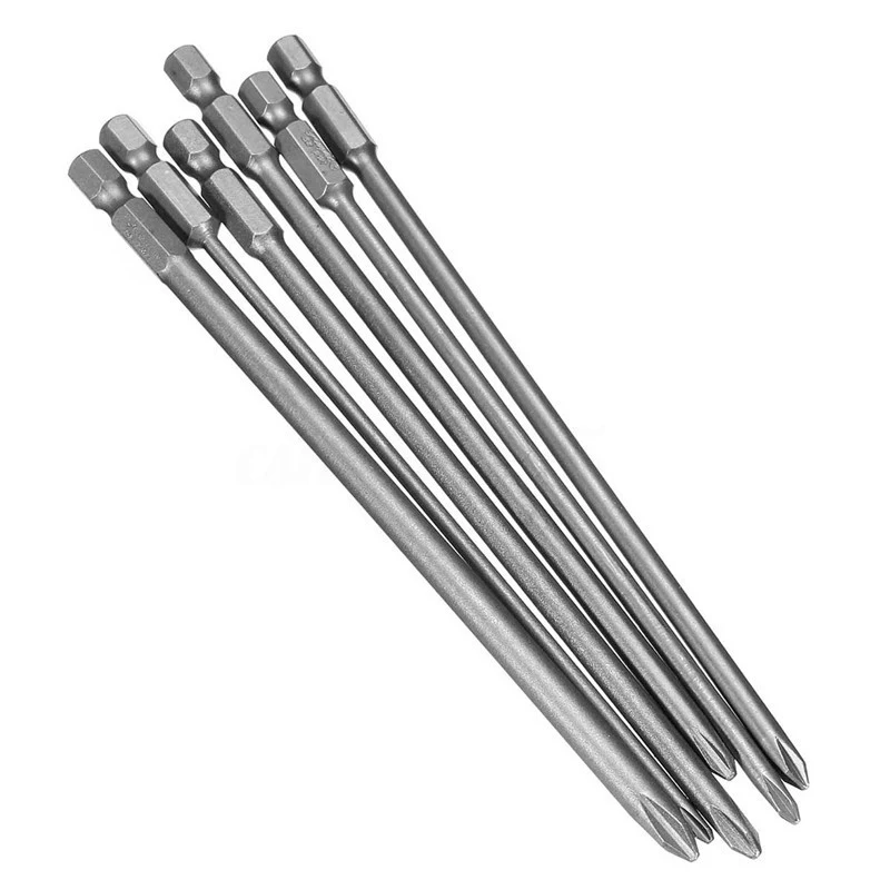 GTBL 6Pcs Shank 1/4 inch S2 Steel 150mm Long Magnetic Hex Cross Head Screwdriver Bit Set | Инструменты