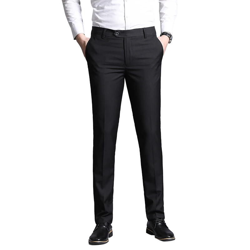 メンズクラシックスタイルのスーツパンツ ビジネススーツ フルレングス カジュアル グレーとブラック ファッショナブル スーツ パンツ Aliexpress