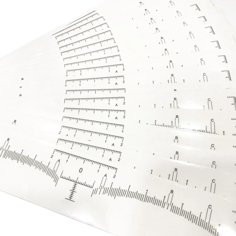 100 шт точный Перманентный макияж инструменты для формирования бровей одноразовые линейки для измерения бровей стикер LDO99
