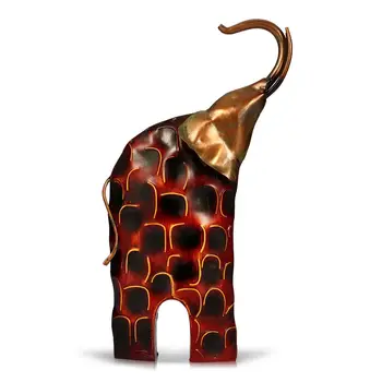 

For Living Room Office Animal Metal Sculpture Raising Head Iron Art Elephant Home Decoration Furnishing Articles