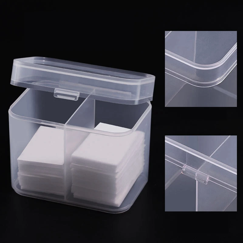 2 сетки пластиковый ящик для хранения с крышкой разгрузка хлопок Маникюрный Инструмент Косметическая стирка полотенце коробка для хранения ногтей ручка контейнер Органайзер