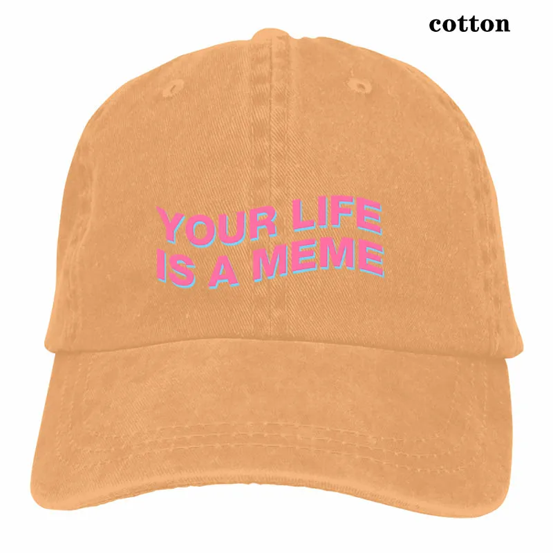 Ваша жизнь является мемом tumblr instagram tumblr эстетика vaporwave бейсболка для мужчин и женщин Кепка водителя грузовика Регулируемая Кепка - Цвет: 3-Natural