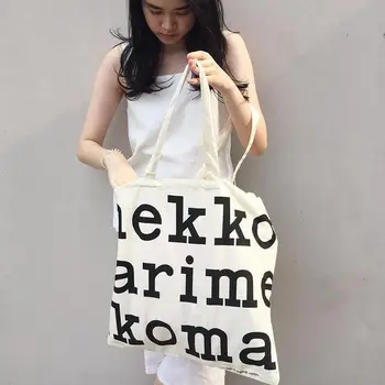 

Korean Fashion Canvas Bags Casual Letter Printing Canvas Bag Simple Shopping Handbag Large Capacity Classic Style Tote