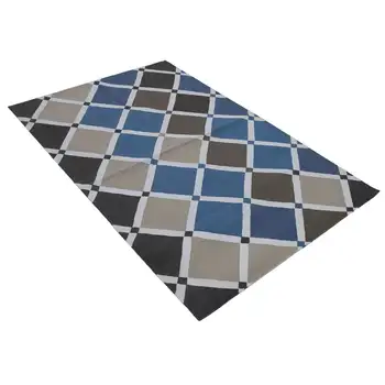 

106x161 Cm Brown Handmade Dhurrie Rug-3x5 Ft