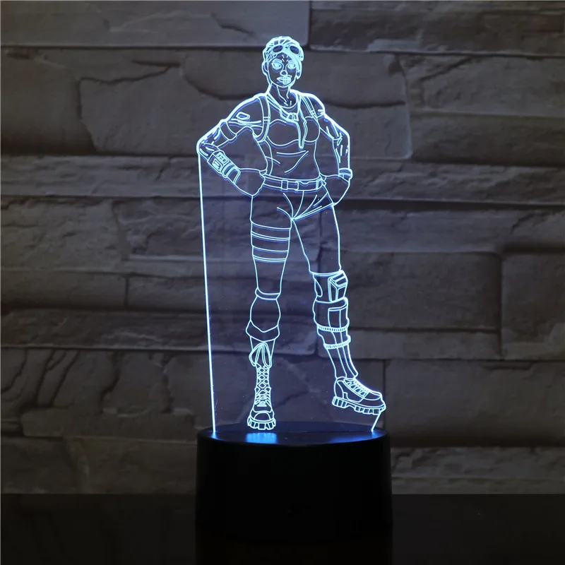 3D-2296 3D-2296 Горячая игра фигурка светодиодный 3d-ночник меняющая лампа светильник на Хэллоуин акриловая Иллюзия настольная лампа для детей подарок Прямая поставка - Испускаемый цвет: 3D-2296