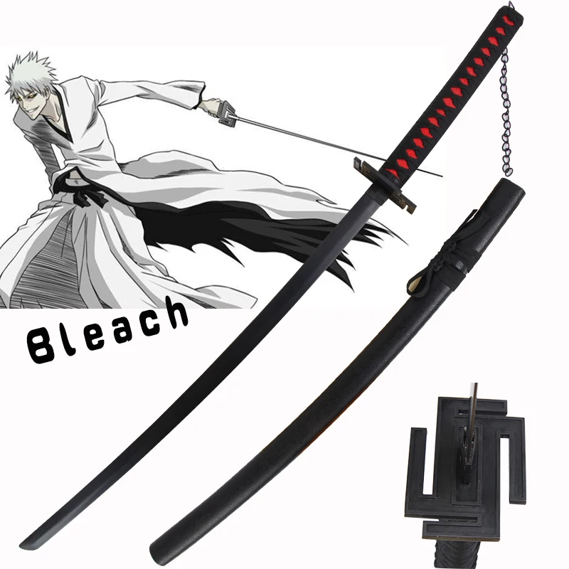 Японский Катана 41 &quotBleach Аниме Kurosaki Ichigo Tensa Zangetsu меч из углеродистой стали | Мечи -33019104936