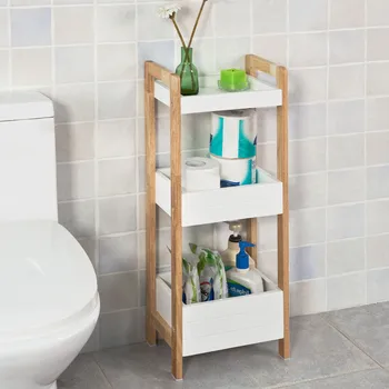 

SoBuy 3 Tiers Bathroom Shelf Storage Display Shelf Rack Organizer Shelving Unit FRG226-WN