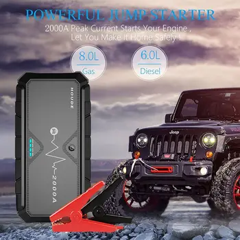 

PD quick charge jump starter 20000mah super capacity battery jump starter 1000A 2000A peak battery pack battery booster
