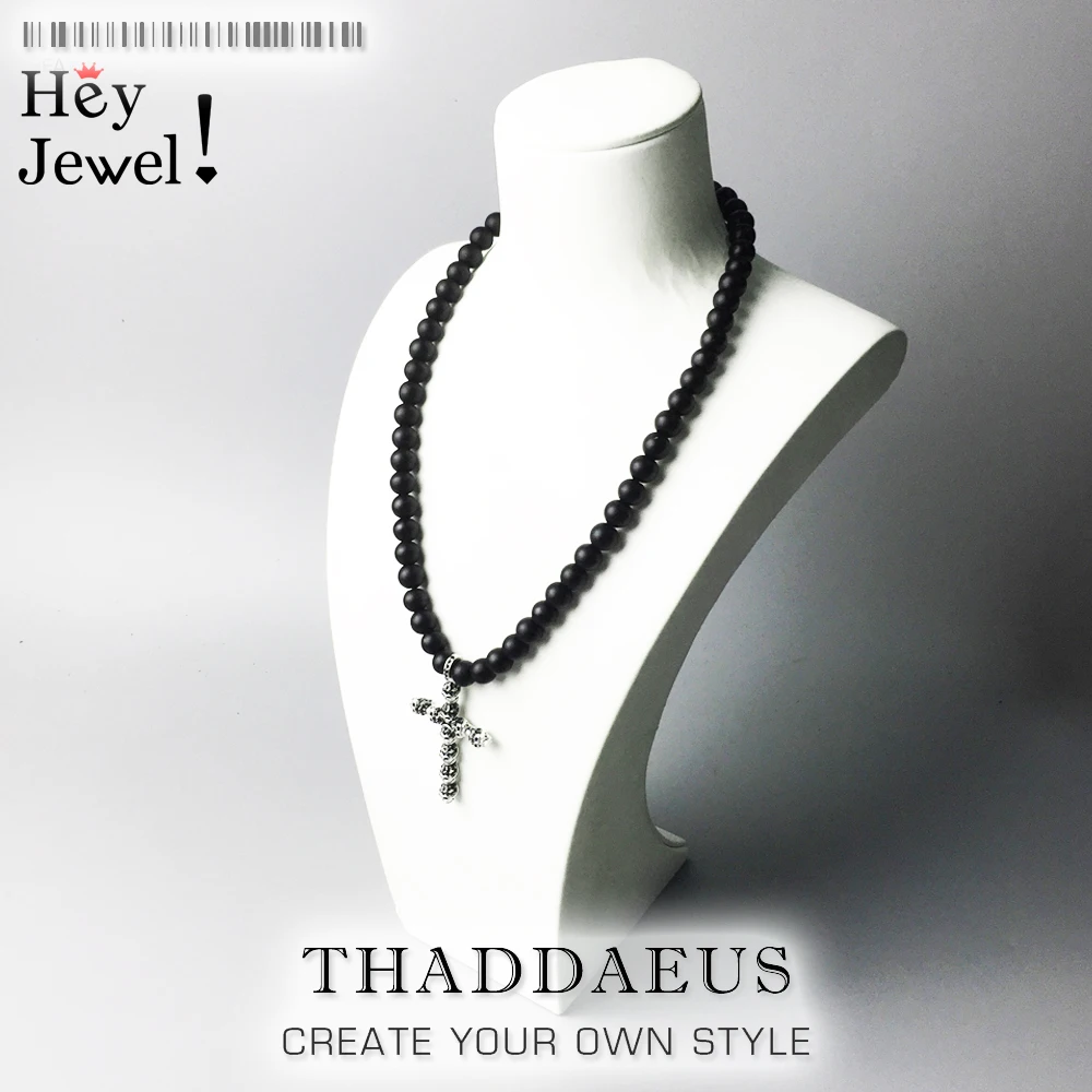 Ожерелье с крестиком в виде черепа модное ожерелье из 2017 стерлингового серебра 925