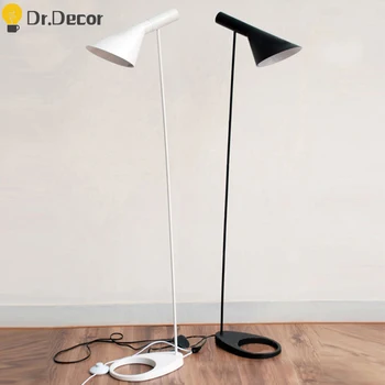 

Post-modern Designer LED Floor Lamp Nordic Black Metal Standing Lamps for Living Room Bedroom Bedside Lamp Wooden Floor Lighting