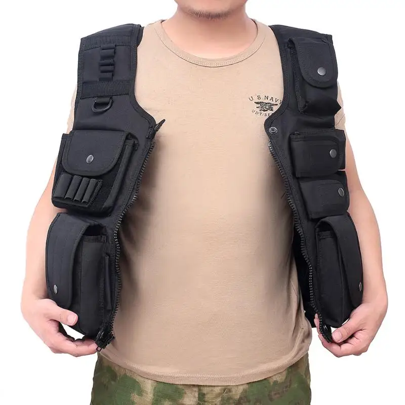 Горячая 800D Molle Жилет Мульти-карман съемный жилет для черного Открытый Кемпинг Туризм Охота Приключения аксессуары