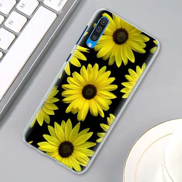 Летняя Маргаритка Подсолнух цветочный телефонный корпус для samsung Galaxy A10 A20e A30 A40 A50s A60 A70 A80 A6 A7 A8 A9 в твердом переплете - Цвет: H02