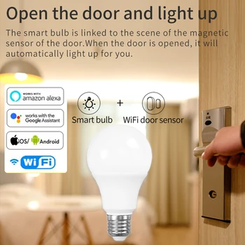 

E26/E27 RGB+White+CCT Color Bulb eWeLink WiFi Smart Light Bulb 100-245V Voice Control Work With Alexa Google Home Voice Control