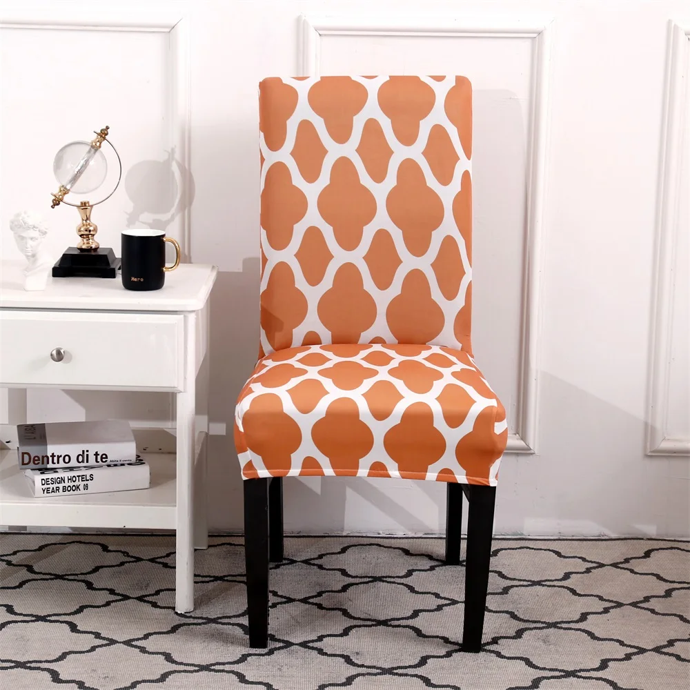 2pc Flower Print Removable Chair Cover Stretch Elastic Slipcovers Restaurant Folding Hotel Chair Covering For Weddings Banquet - Цвет: B