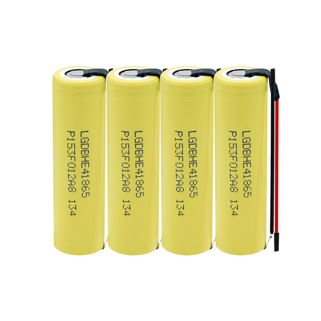 Rechargeable 3.7V 18650 Lithium  batteries  2500mAh Li-lon Battery 18650 35A discharge For Flashlight + DIY Silica gel Cable