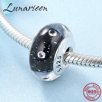 

Fashion 925 Sterling Silver Fascinating Deep Blue Munaro Glass Charms Beads Fit Original Pandora Charm Bracelet Jewelry