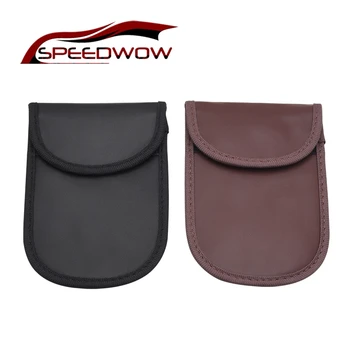 

SPEEDWOW 1Pcs Car Key Signal RFID Anti -Theft Faraday Keyless Entry Pouch Case Car Key Fob Protector Bags New