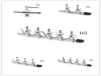 

1 2 3 4 5 Way Stainless Steel Aquarium Tank Air Pump Air Flow Splitter Control Valve Switch Valve Air Flow Tube Pipe Line