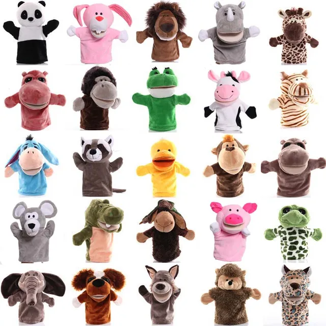 25cm Animal Hand Puppet Cartoon Plush Toys Baby Educational Animal Hand Puppets Pretend Telling Story Doll Toy for Children Kid 1
