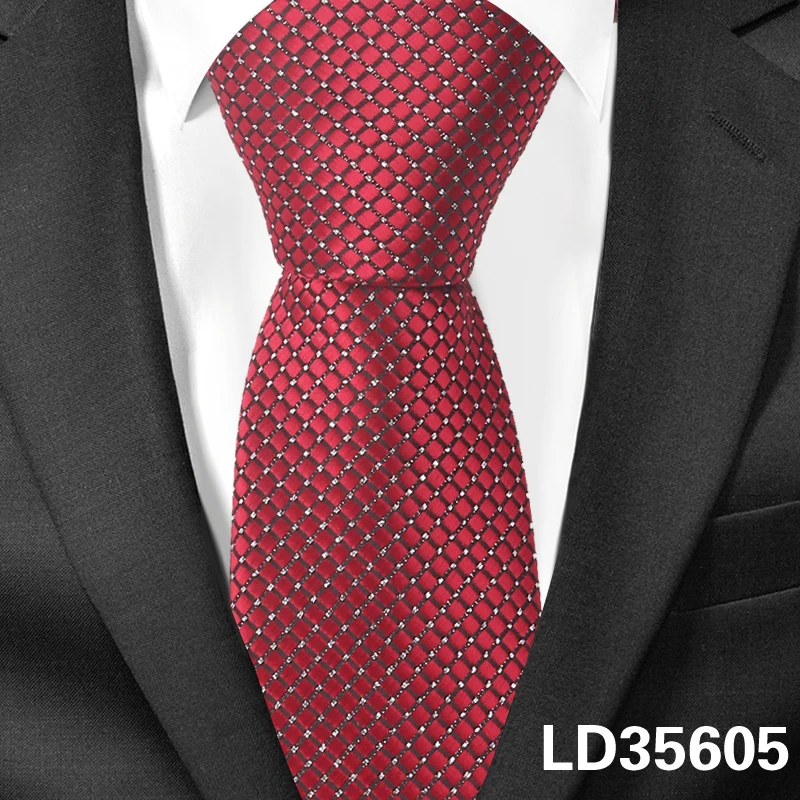 LD35605 Модные полосатые галстуки для мужчин и женщин, повседневные тонкие мужские Узкие галстуки, клетчатый галстук жениха, вечерние галстуки для свадьбы - Цвет: LD35605