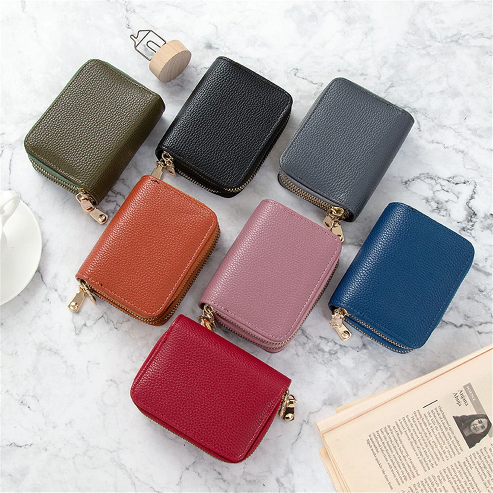 Cartera coreana para mujer, cartera corta de Color sólido, ranura para varias tarjetas, gran capacidad, con cremallera, funda para pasaporte, 1 Uds.|Carteras| - AliExpress