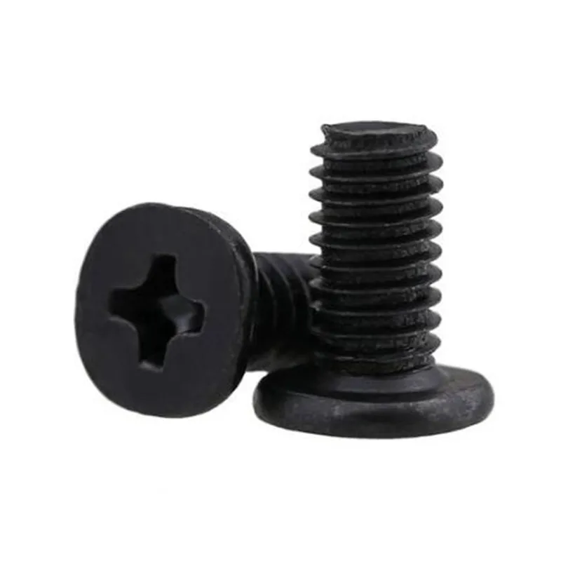 50-200PCS m2 m2.5 m3 m4 steel with black CM low thin short head screw Large Flat Head Cross Thin Edge Flat Screw