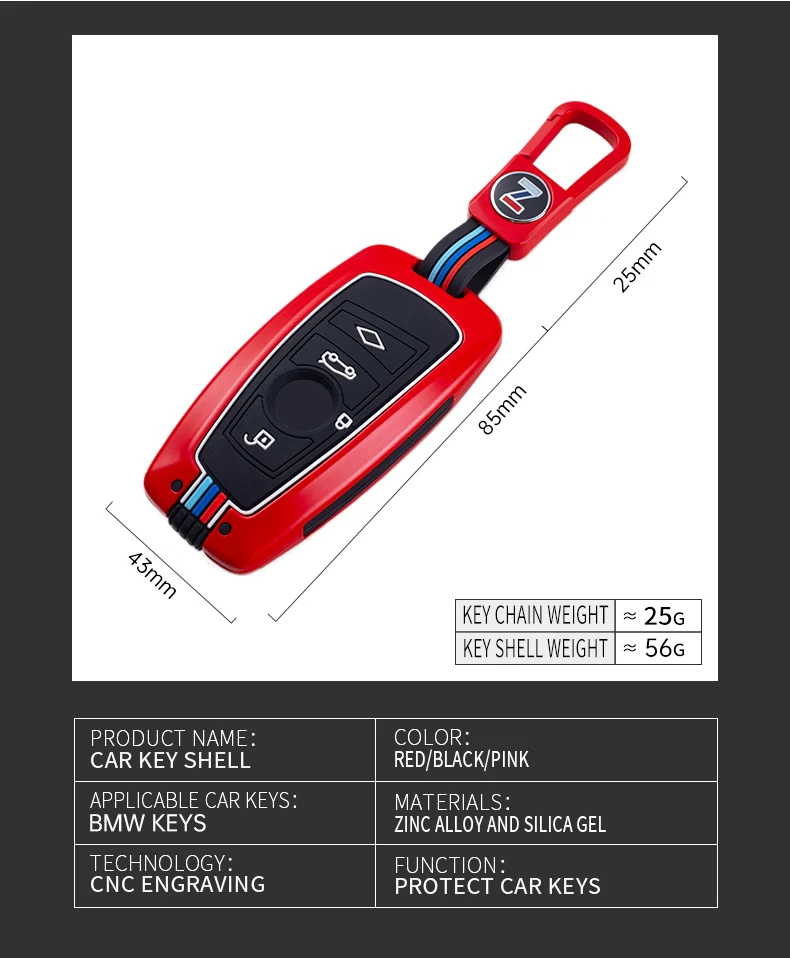 Portachiavi in lega per auto portachiavi per Bmw F20 F30 G20 F34 f31 F10 G30 F11 X3 F25 X4 I3 M3 M4 1 3 5 accessori serie Car-Styling - Hd95b0c58f15d4ed0a6084b9dbafa80f8X