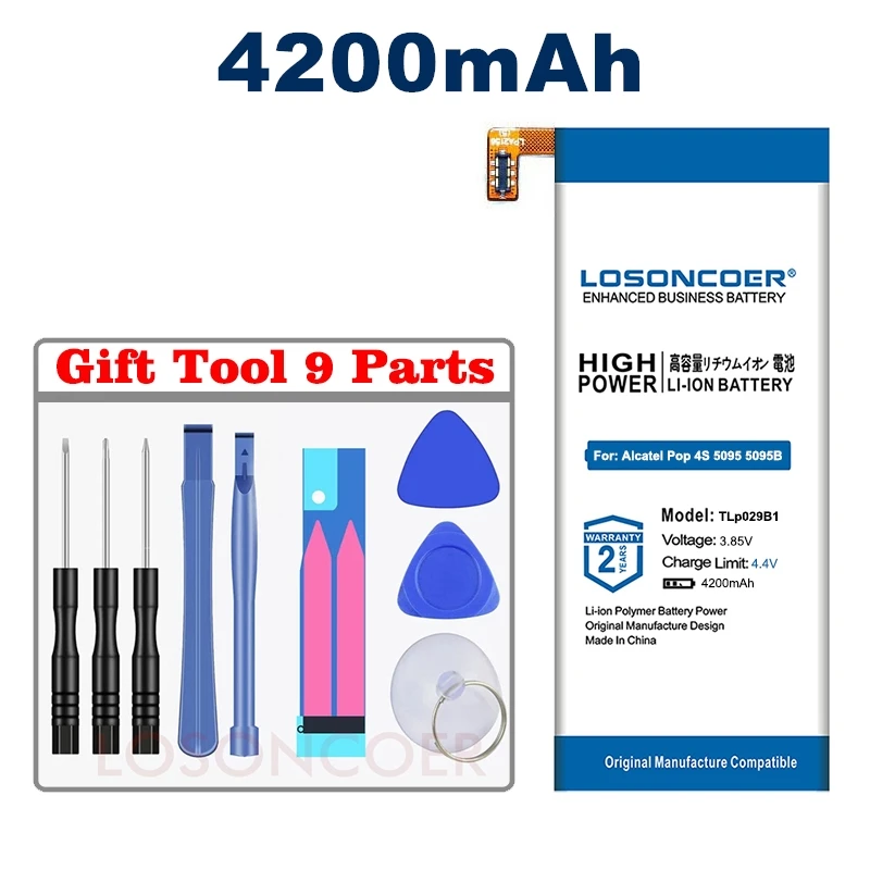 Высококачественный аккумулятор TLP029B2 TLp029B1 4200 мАч для Alcatel Pop 4S 5095 5095B 5095I 5095K 5095L 5095Y