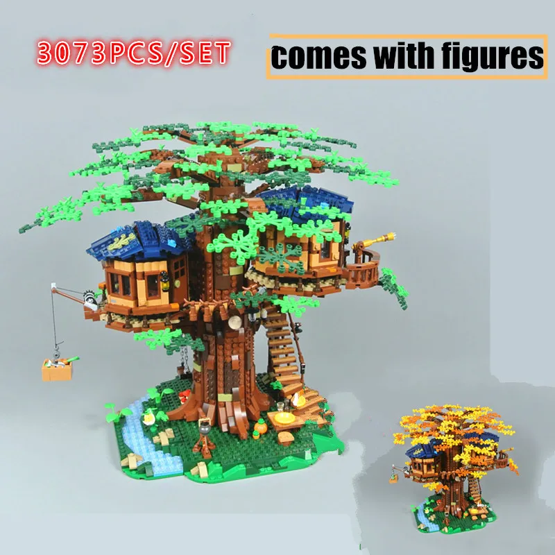 Дерево дом MOC идеи модели строительные блоки кирпичи детские развивающие игрушки Фестиваль подарки для детей