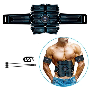 

EMS Muscle Stimulator Massager USB Charge Abdominal Muscle Stimulator Trainer Pulse Abdominal Massager Fitness Equipment