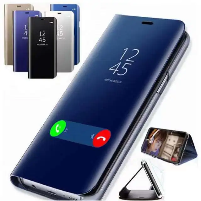 Умный зеркальный чехол для телефона для samsung Galaxy S10 S9 S8 плюс S10E A6 A8 A7 Note 8 9 A10 A30 A40 A50 A60 A70 M10 M20 M30 крышка