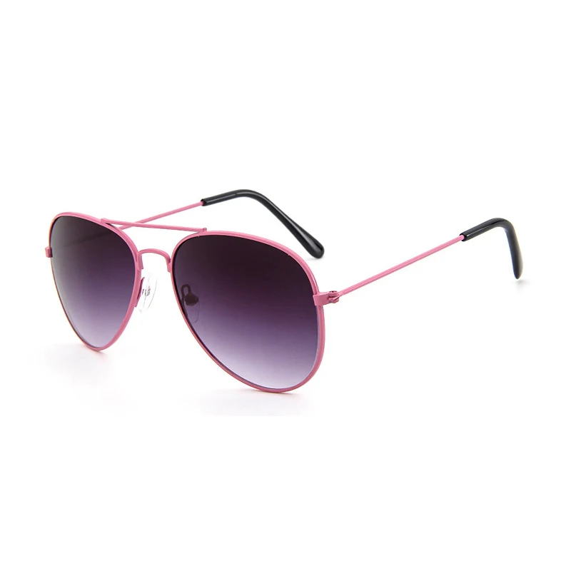 Higodoy металлические пилот негабаритные детские солнцезащитные очки для мальчиков винтажные овальные детские солнцезащитные очки для девочек De Sol Feminino Oculos Gafas - Цвет линз: pink gray
