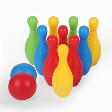 

11/17CM New 2021 Height Bowling Bottle Set 7cm Diameter Bowling Ball Decor Bowling Set for Children Colorful Sports Toy Supplies