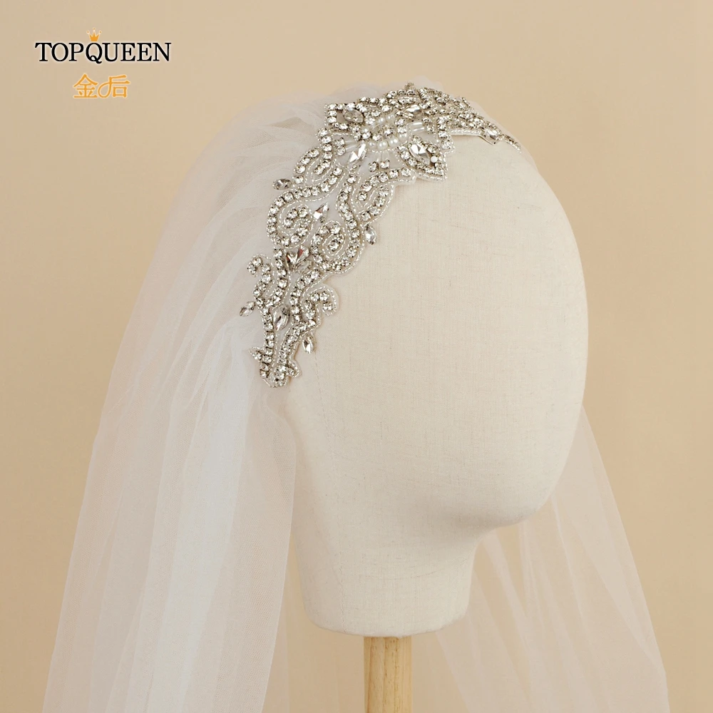 TOPQUEEN VS26 1,6 м Горячая Белая/слоновая кость фата невесты с гребнем один слой собора свадебная фата и аксессуары Фата невесты